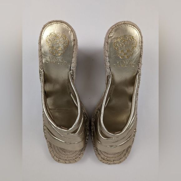 Vince Camuto Women's Molisana Espadrille Wedge Sandal 9M in Egyptian Gold NEW - Picture 5 of 9